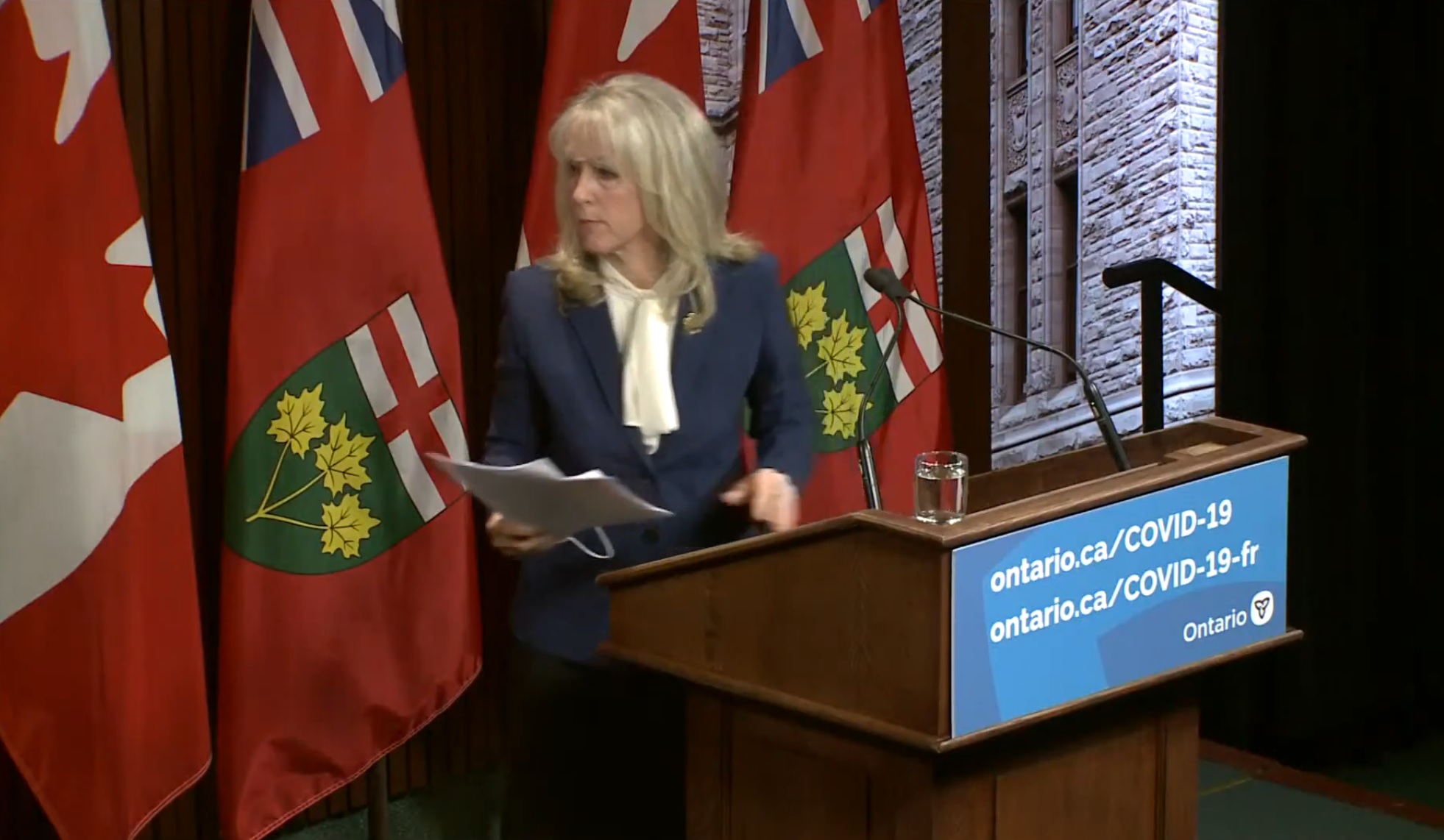 minister of long term care walks out of news conference on damning commission report