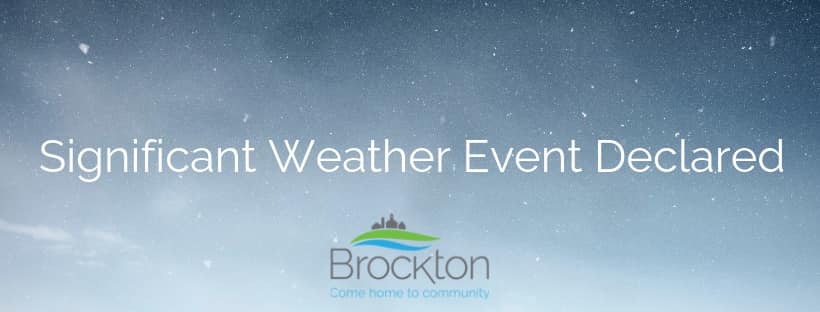 brockton declares significant weather event
