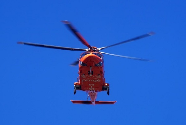Two people air lifted to hospital following collision
