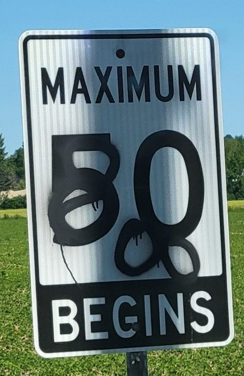 opp investigate vandalized stolen road signs in central huron