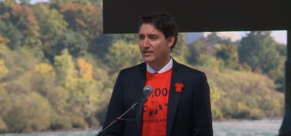 Trudeau speaks at “Beyond the Orange Shirt” event