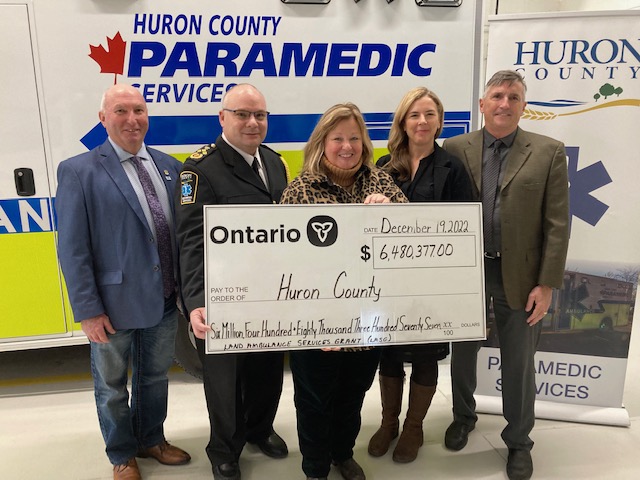Huron Emergency Services receives provincial funding