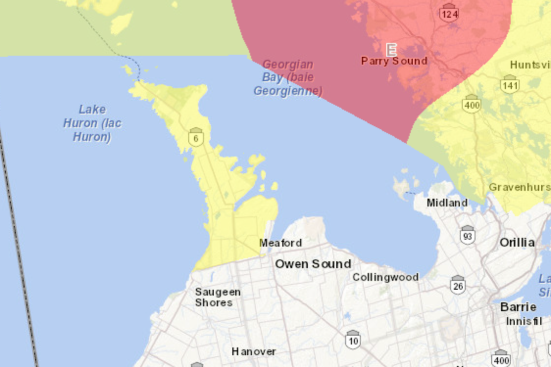 Bruce Peninsula under “high risk” of forest fires
