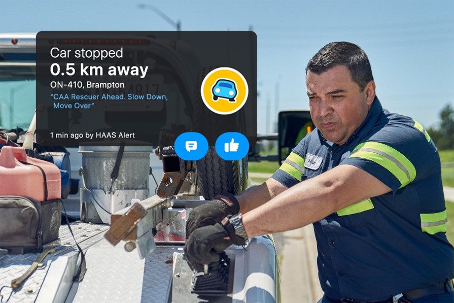 caa commemorates slow down and move over day with haas alert partnership