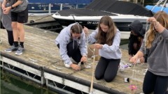 Teachers and scientists work together on the Lake Guardian 